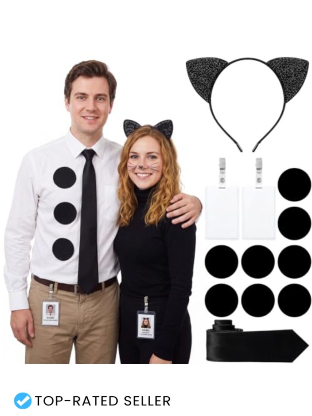 Cat Ears Headband Zipper Tie Card Holders 12 Pc Set